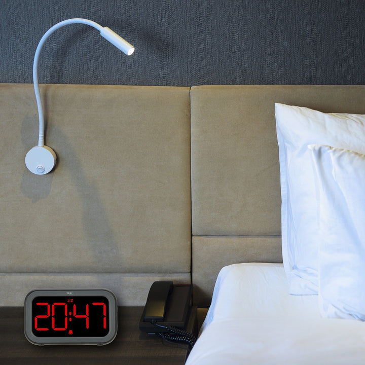 TFA Bingo Hybrid USB Rechargeable LCD LED Alarm Clock 13cm 60.2048.01 10