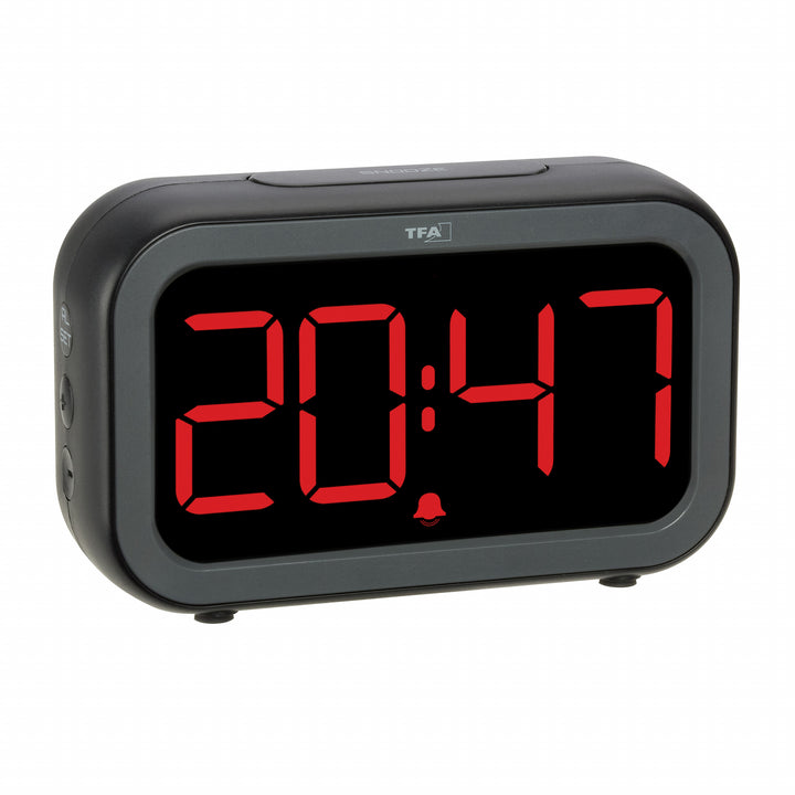 TFA Bingo Hybrid USB Rechargeable LCD LED Alarm Clock 13cm 60.2048.01 2