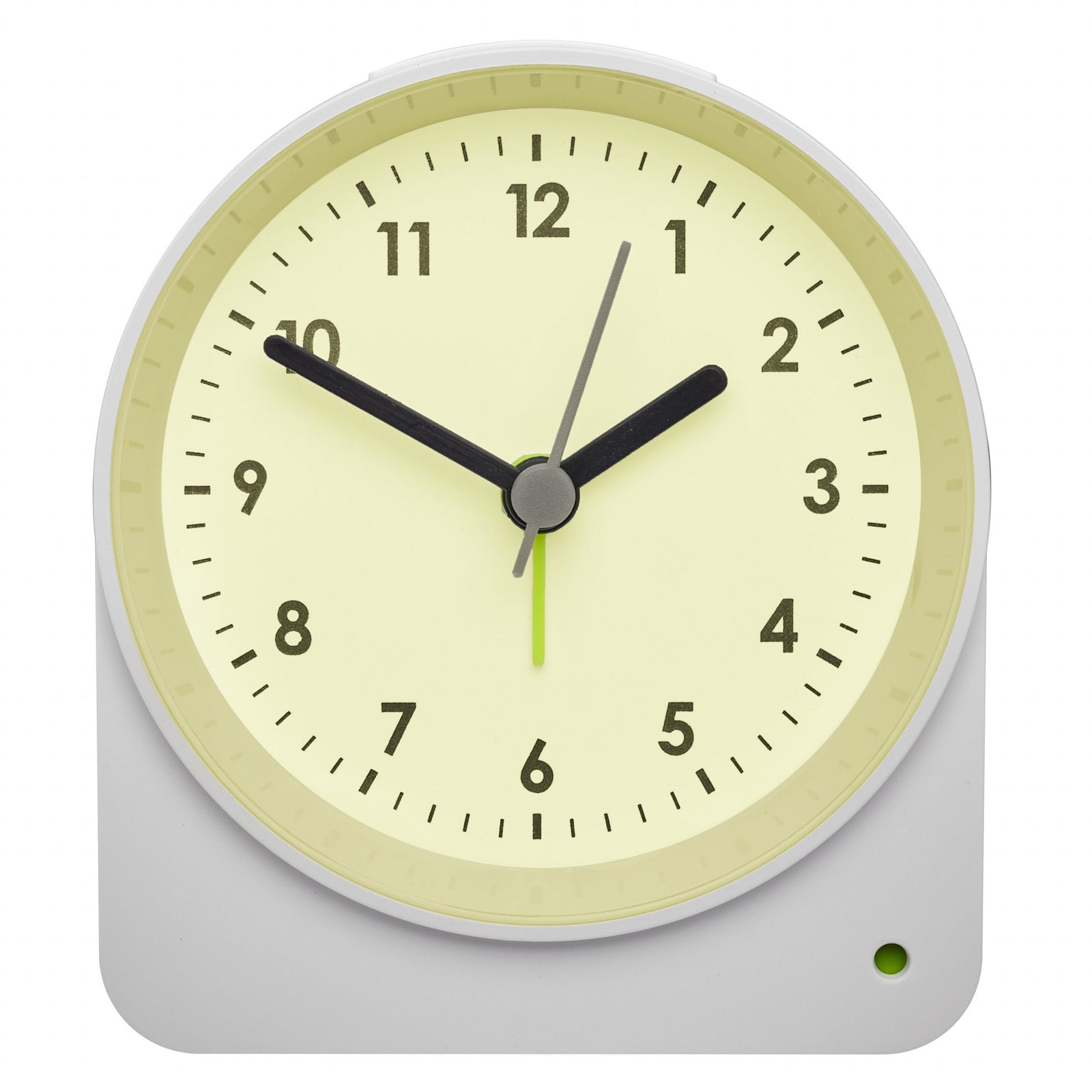 TFA Germany Blanca Analog Auto Night Light Alarm Clock White 10cm 60.1041.02 2