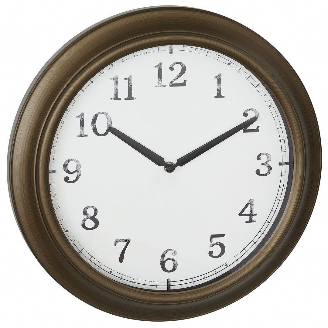 TFA Germany Foley Metal Outdoor Splashproof Wall Clock Dark Brown 39cm 60.3066.53 1