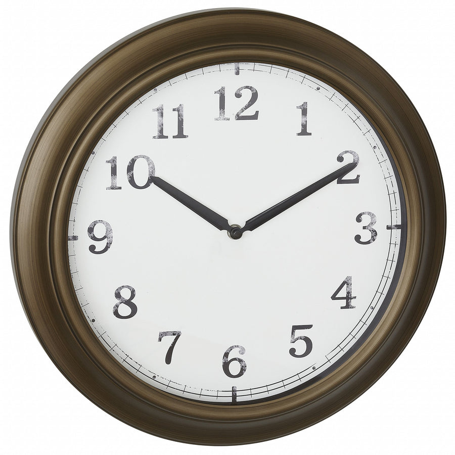 TFA Germany Foley Metal Outdoor Splashproof Wall Clock Dark Brown 39cm 60.3066.53 1
