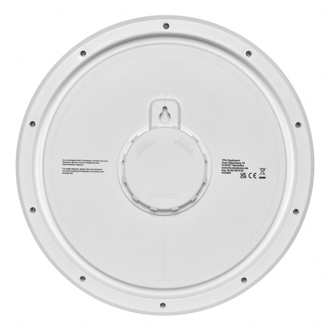 TFA Haven Waterproof Outdoor Wall Clock 33cm 60.3078.02 3