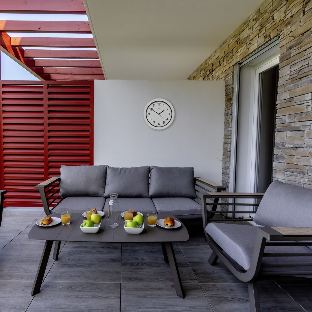 TFA Haven Waterproof Outdoor Wall Clock 33cm 60.3078.02 5