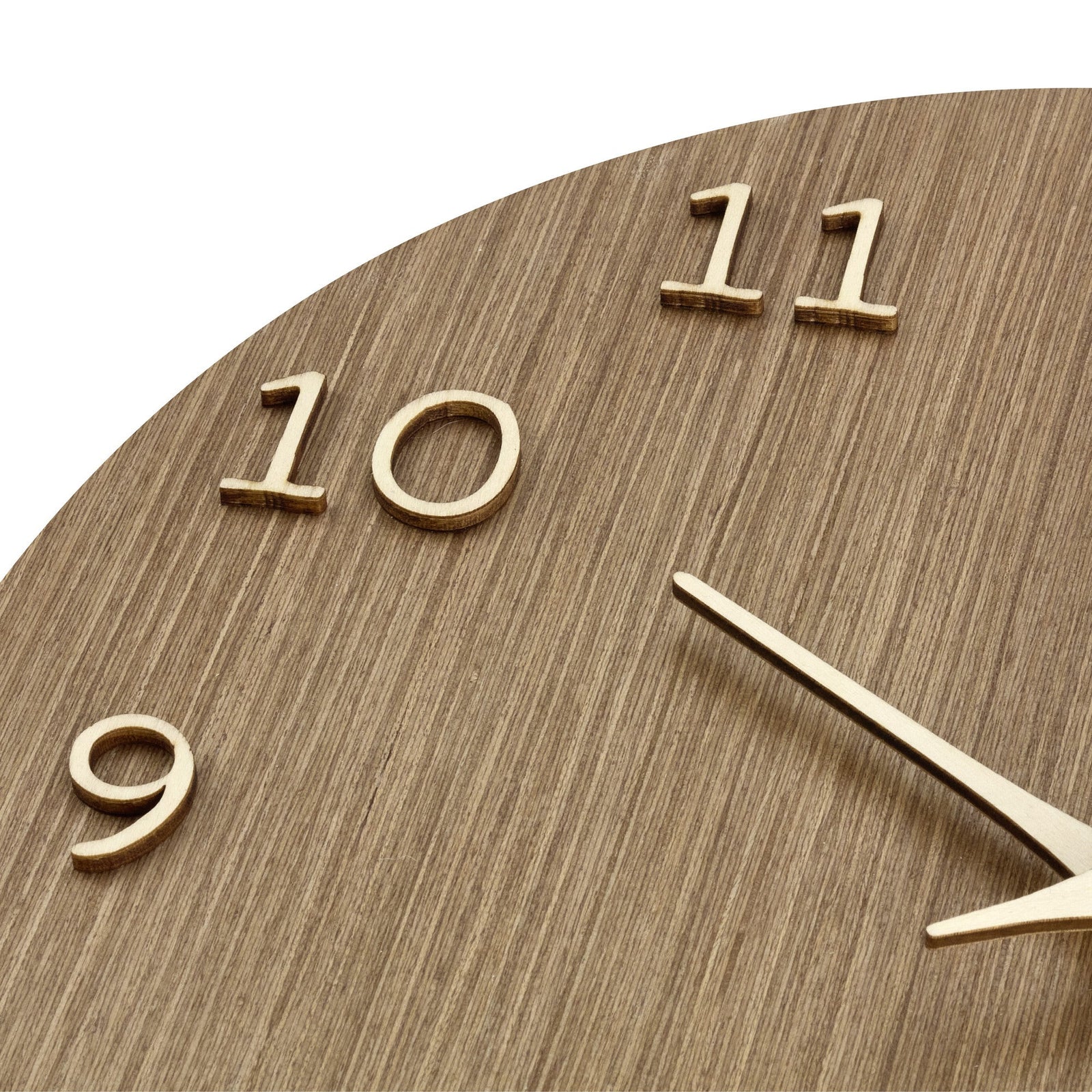 TFA Germany Maylin Wooden 3D Embossed Numerals Wall Clock Dark Brown 30cm 60.3072.23 2