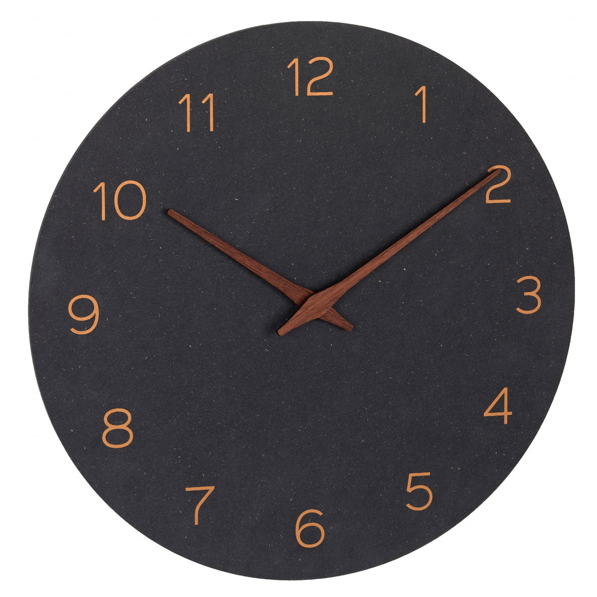 TFA Melany Minimalist Wooden Hands Wall Clock Black 30cm 60.3054.01 1