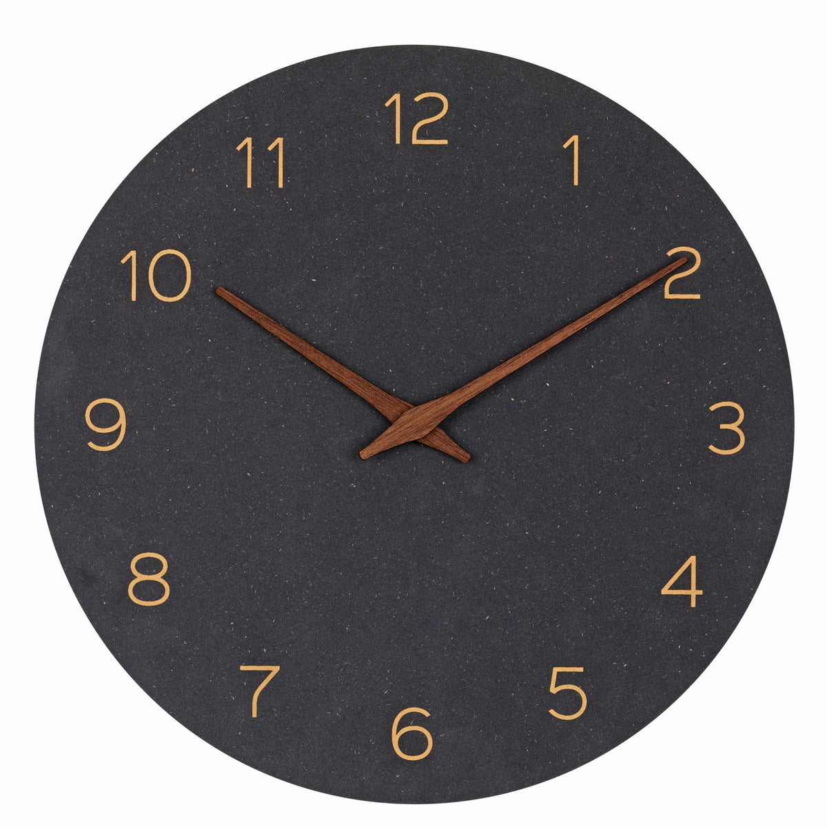 TFA Melany Minimalist Wooden Hands Wall Clock Black 30cm 60.3054.01 2