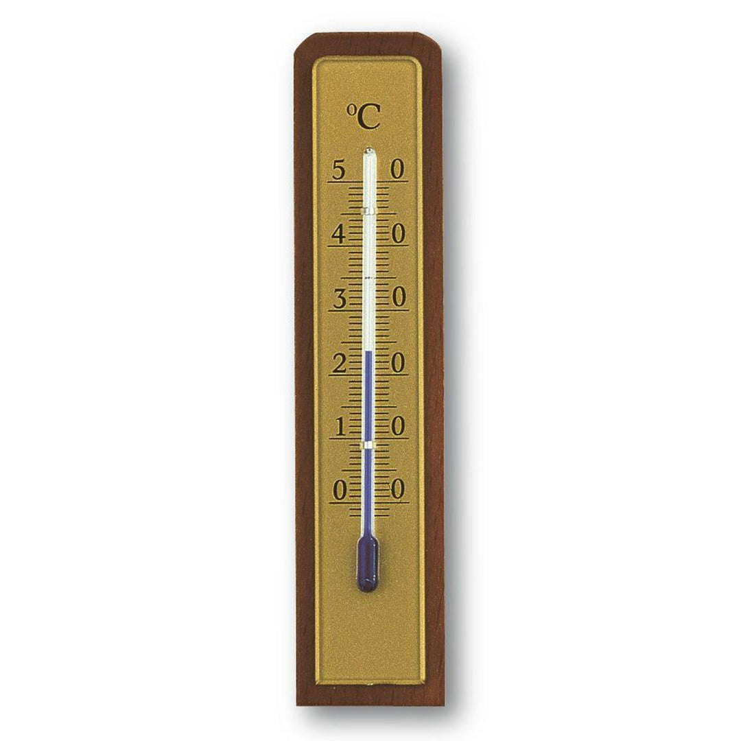 TFA Germany Millie Solid Walnut Wood Analogue Thermometer 13cm 12.1009 no overlay