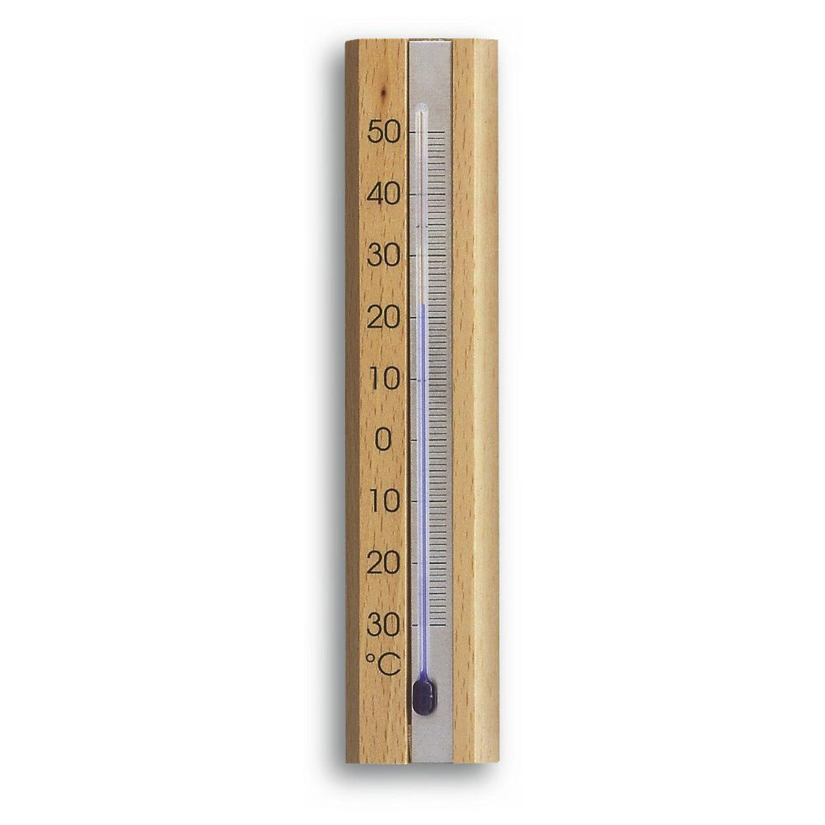 TFA Germany Monseratt Solid Beech Wood Analogue Thermometer 17cm 12.1042.05 no overlay