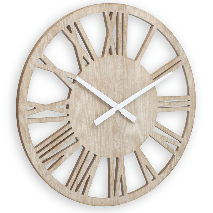 Toki Leon Wooden Cut Out Roman Numeral Wall Clock 60cm 23098 1