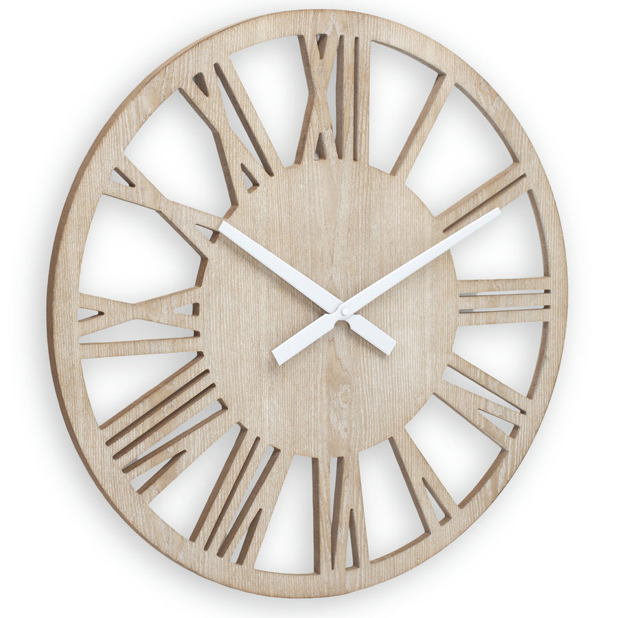 Toki Leon Wooden Cut Out Roman Numeral Wall Clock 60cm 23098 1