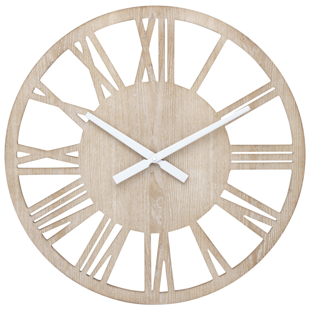 Toki Leon Wooden Cut Out Roman Numeral Wall Clock 60cm 23098 2