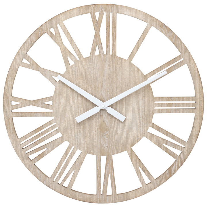 Toki Leon Wooden Cut Out Roman Numeral Wall Clock 60cm 23098 2