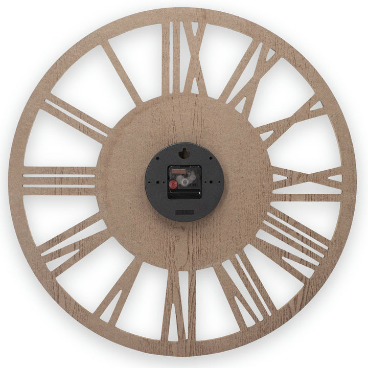 Toki Leon Wooden Cut Out Roman Numeral Wall Clock 60cm 23098 3
