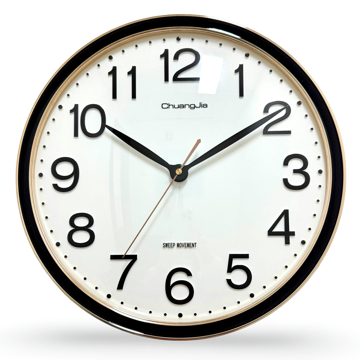 Victory Audrey Bold 3D Numbers Wall Clock Black Gold 38cm CCJ-6816BK 1