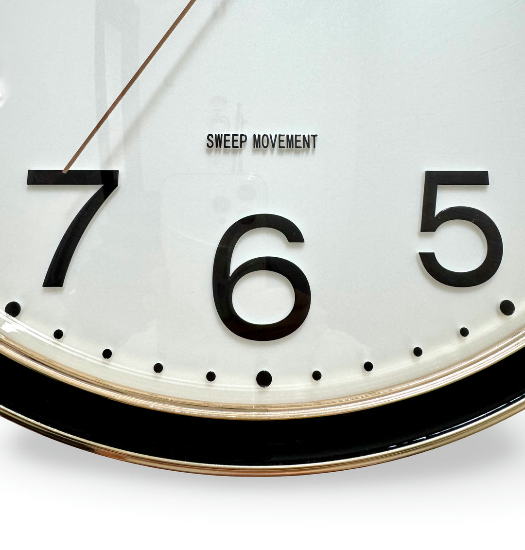 Victory Audrey Bold 3D Numbers Wall Clock Black Gold 38cm CCJ-6816BK 5