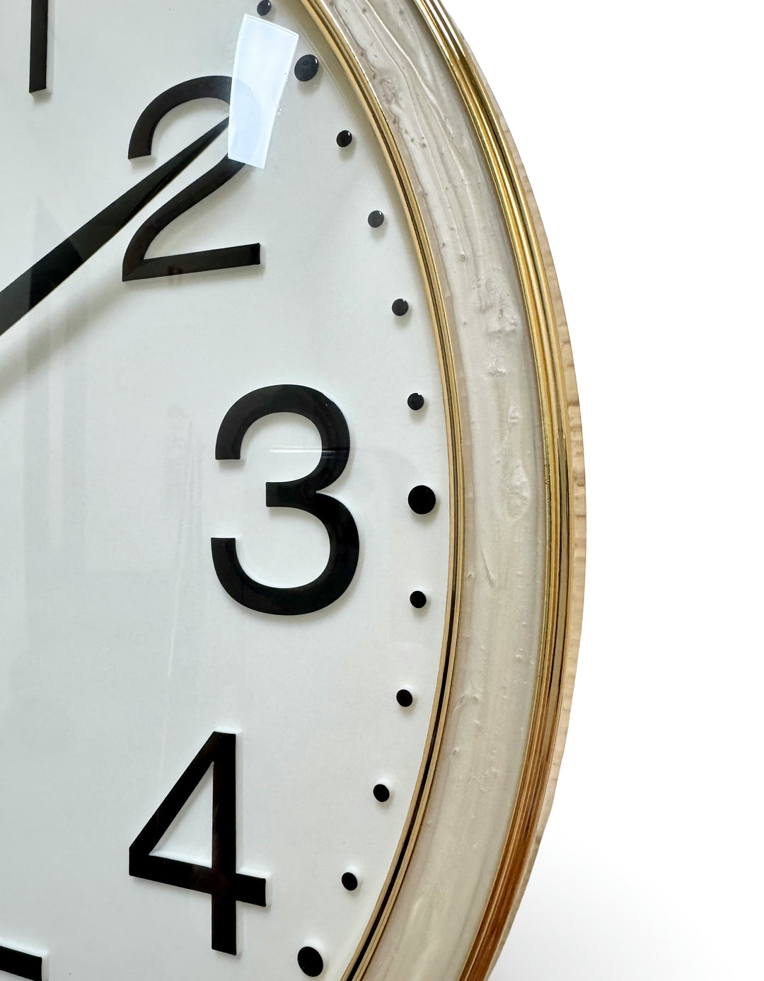 Victory Audrey Bold 3D Numbers Wall Clock White Gold 38cm CCJ-6816WT 4
