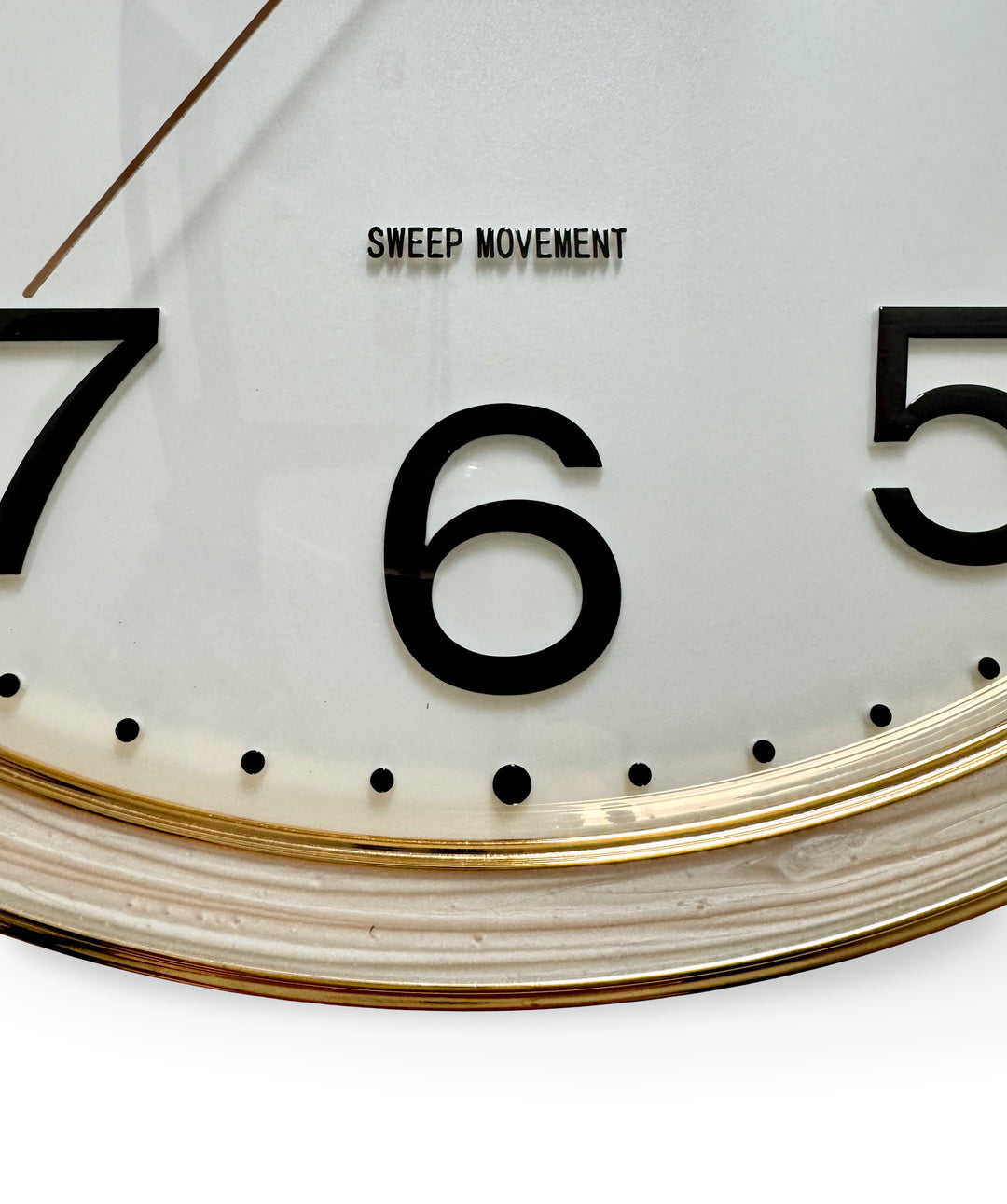 Victory Audrey Bold 3D Numbers Wall Clock White Gold 38cm CCJ-6816WT 5
