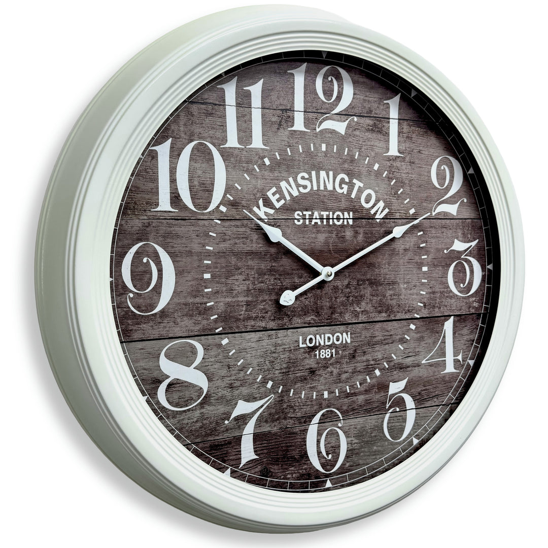 Victory Bernard Classic Kensington Metal Station Wall Clock White 58cm CHH-377 1