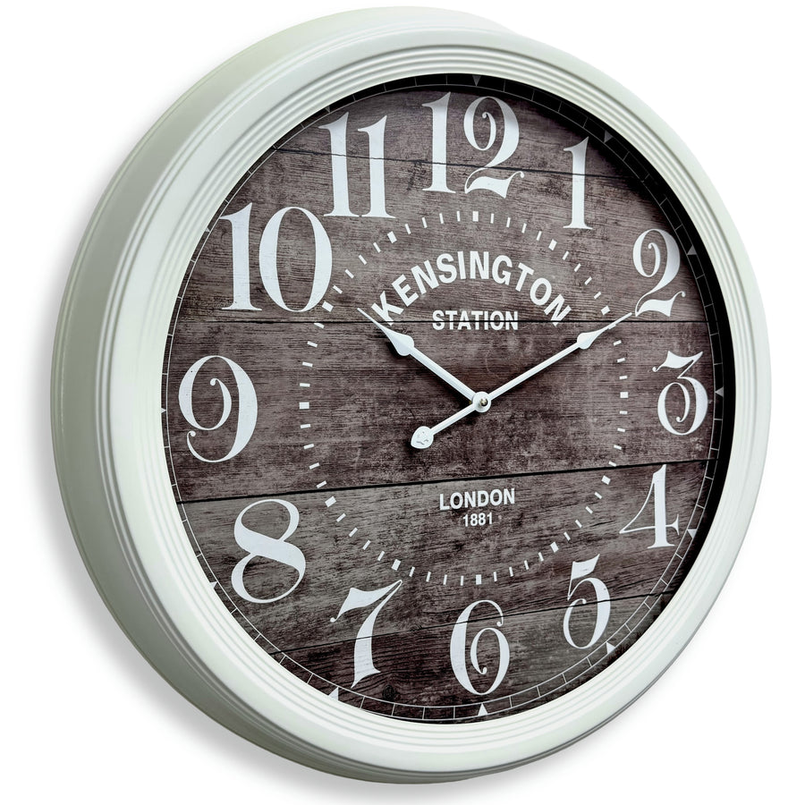 Victory Bernard Classic Kensington Metal Station Wall Clock White 58cm CHH-377 1