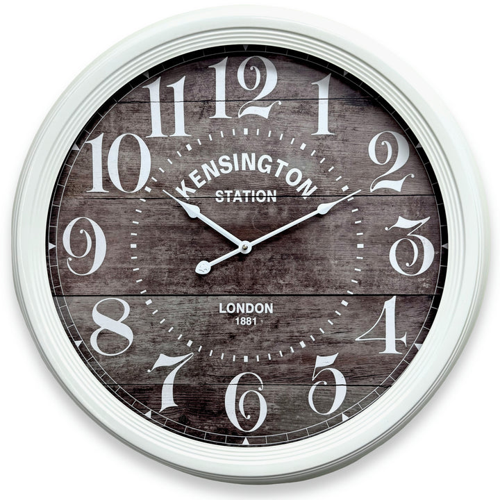 Victory Bernard Classic Kensington Metal Station Wall Clock White 58cm CHH-377 2