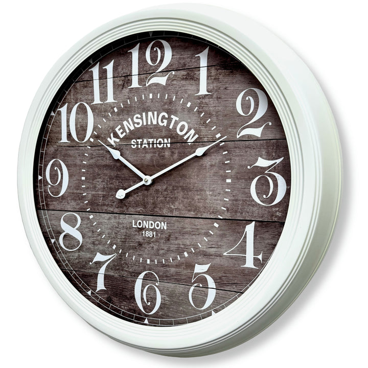 Victory Bernard Classic Kensington Metal Station Wall Clock White 58cm CHH-377 3