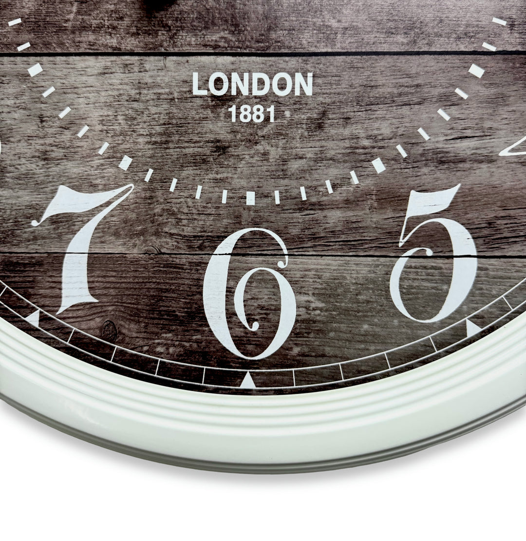 Victory Bernard Classic Kensington Metal Station Wall Clock White 58cm CHH-377 4