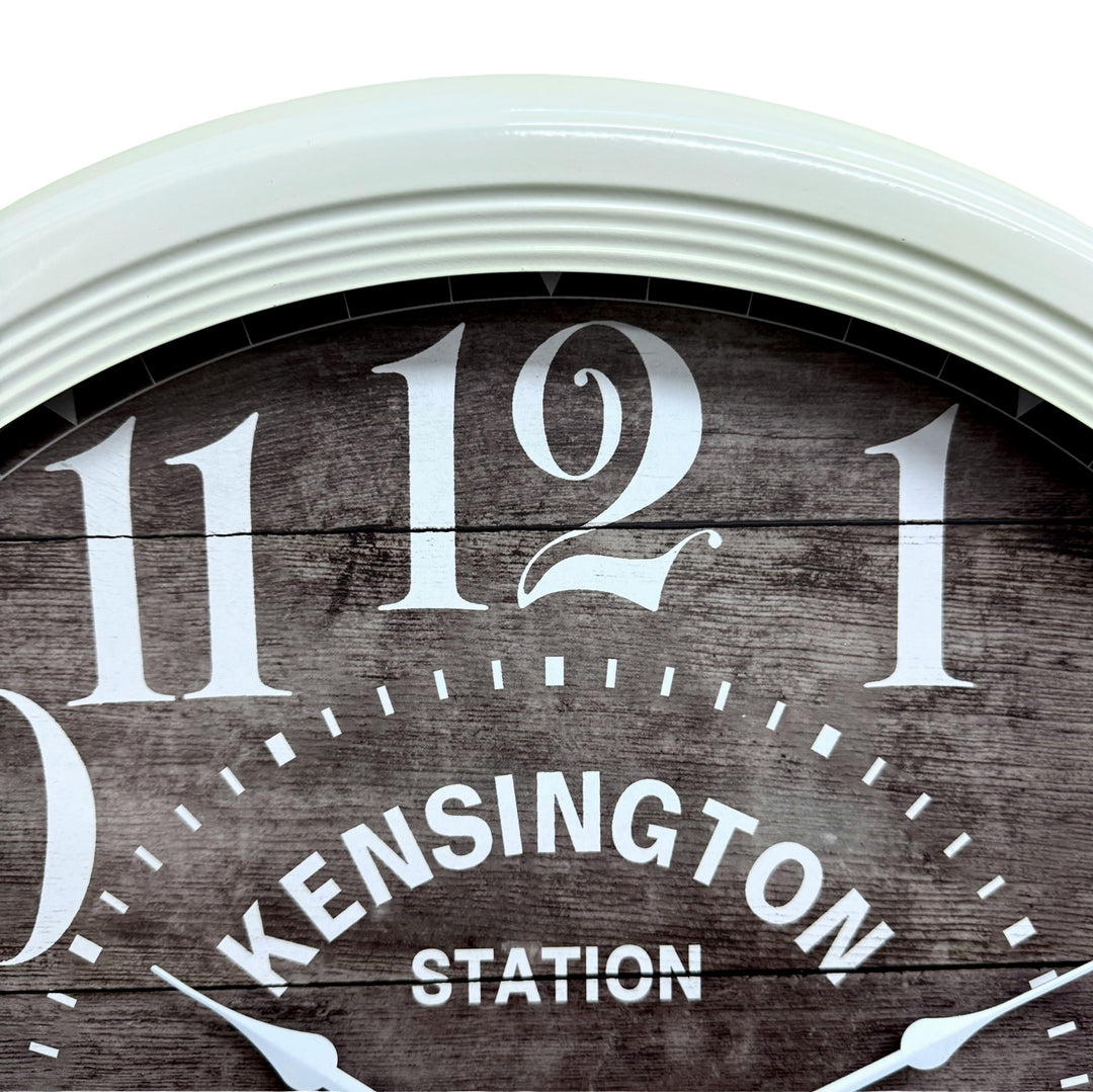 Victory Bernard Classic Kensington Metal Station Wall Clock White 58cm CHH-377 5