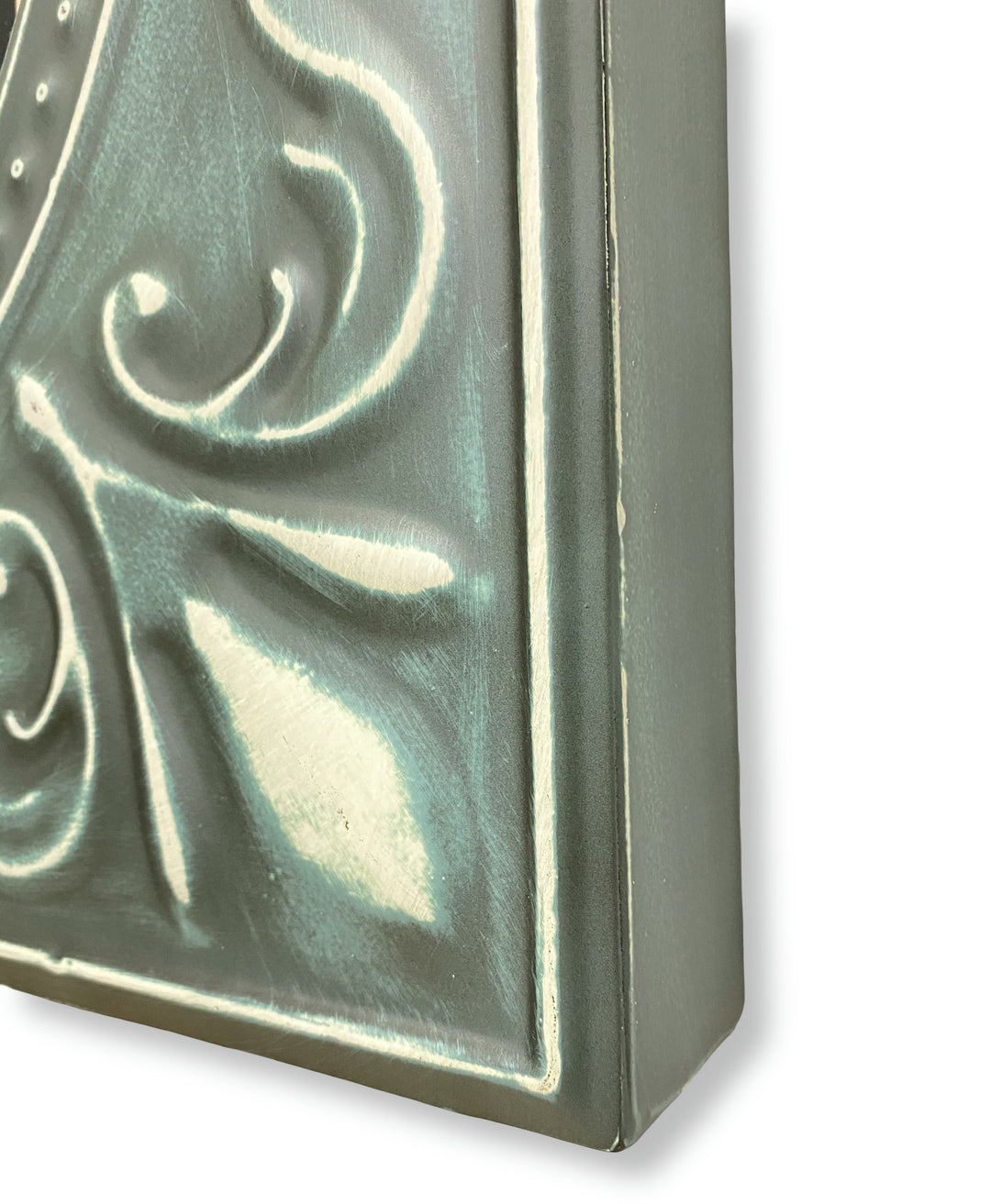 Victory Celia Large Ornate Square Metal Frame Wall Clock Antique Green 60cm CHH-881 5