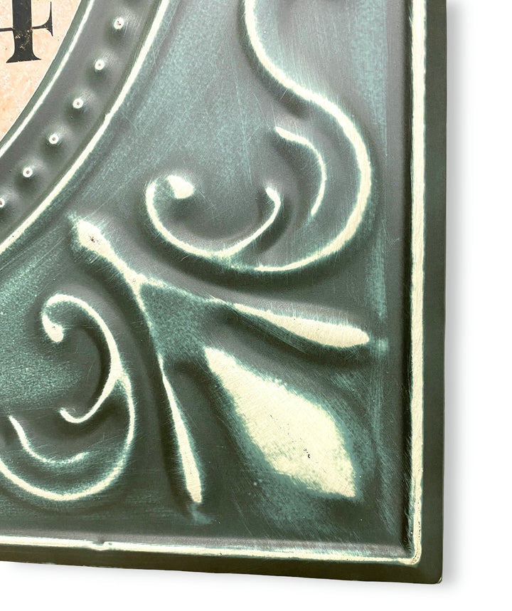 Victory Celia Large Ornate Square Metal Frame Wall Clock Antique Green 60cm CHH-881 6