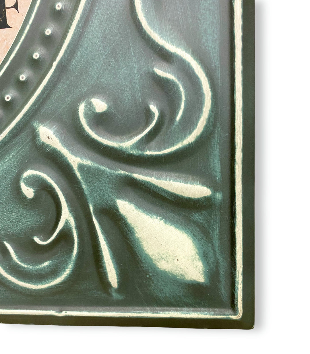 Victory Celia Large Ornate Square Metal Frame Wall Clock Antique Green 60cm CHH-881 8