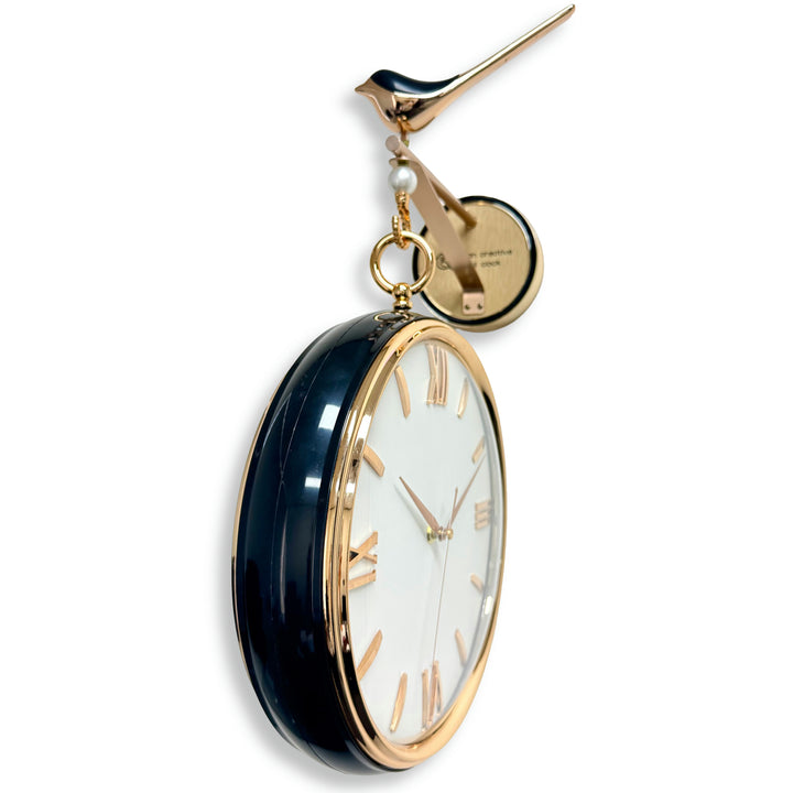 Victory Devin Double Sided Numbers Roman Wall Clock Black White 39cm CCJ-8086 5