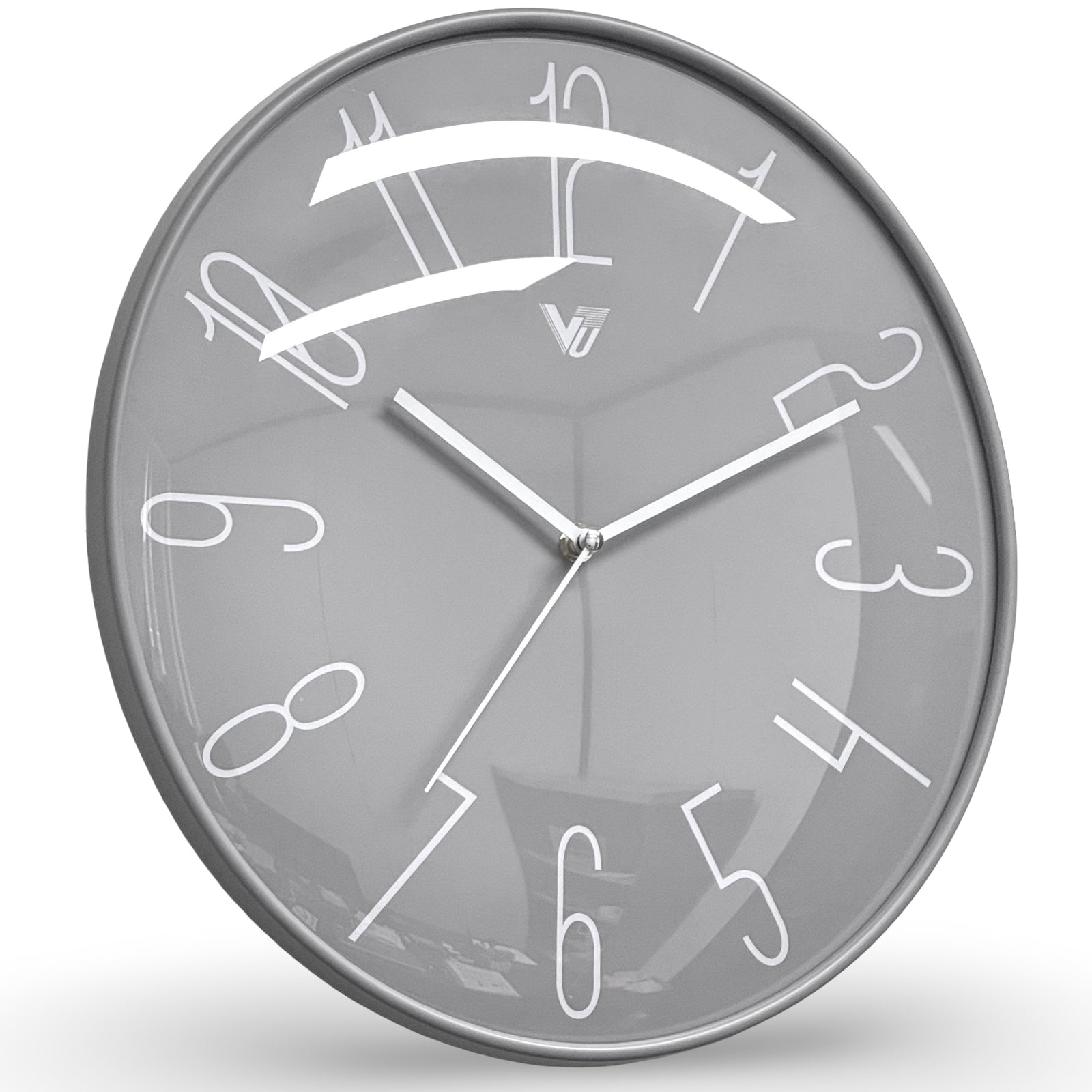 Victory Janet Convex Glass Modern Wall Clock Grey 35cm CWH 6068GY 2