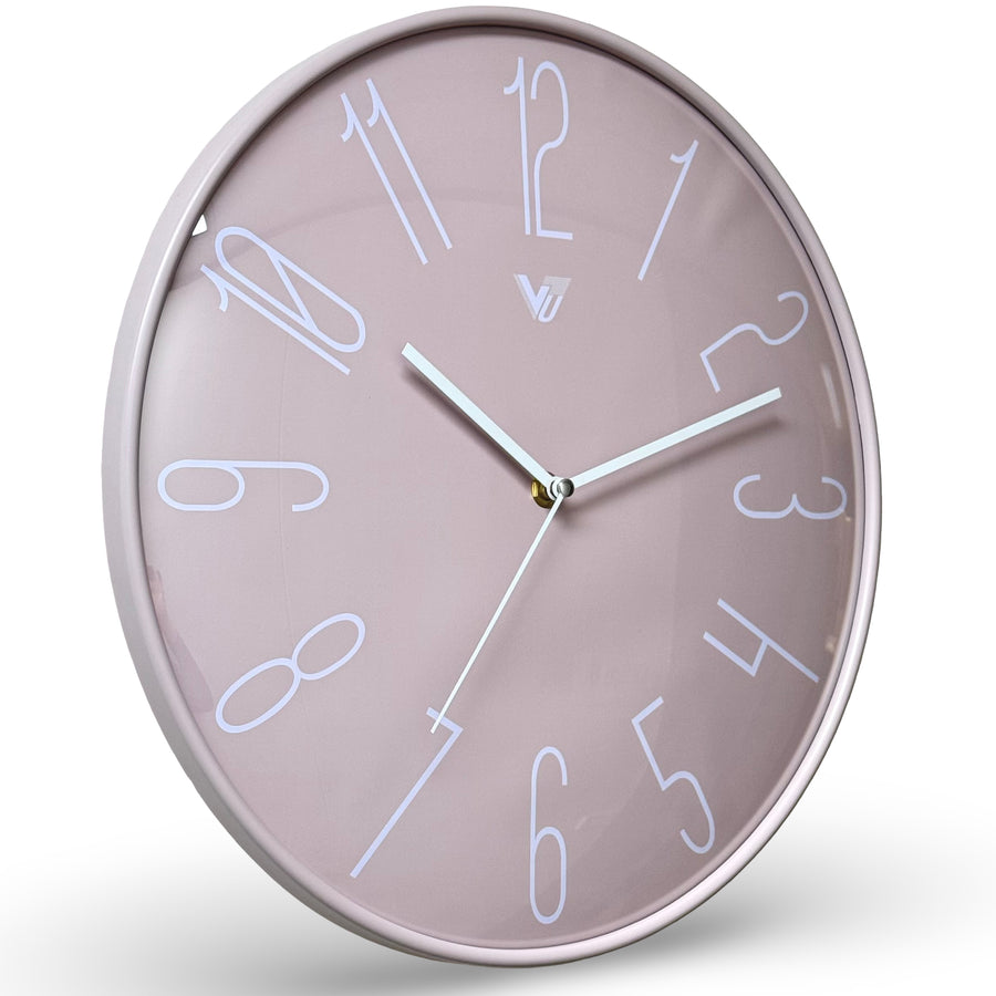 Victory Janet Convex Glass Modern Wall Clock Pink 35cm CWH-6068PK 1