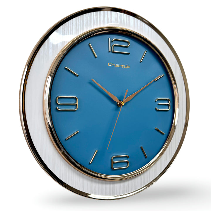 Victory Laney Modern Quarter Numbers Wall Clock Blue 39cm CCJ-6819BL 1