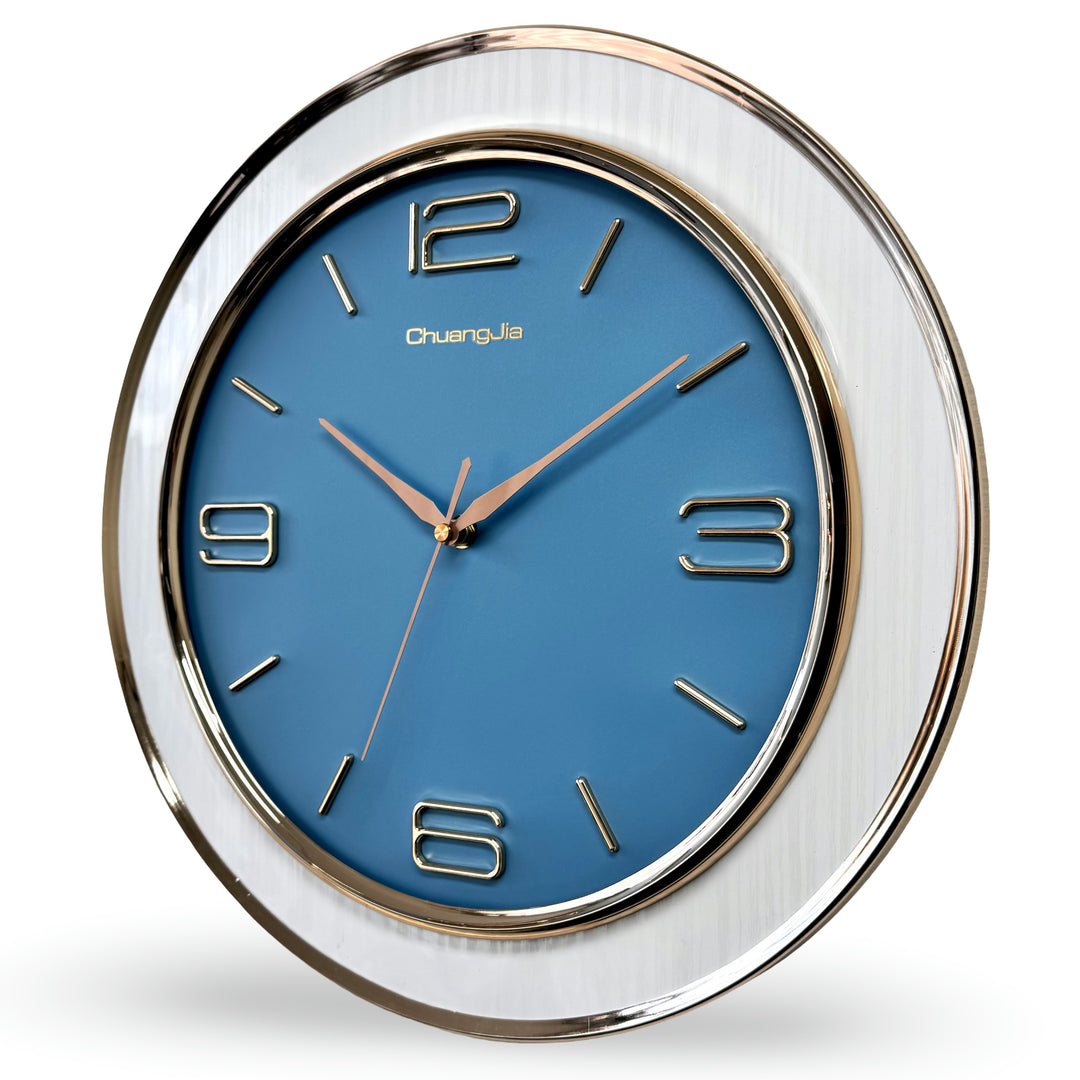 Victory Laney Modern Quarter Numbers Wall Clock Blue 39cm CCJ-6819BL 3