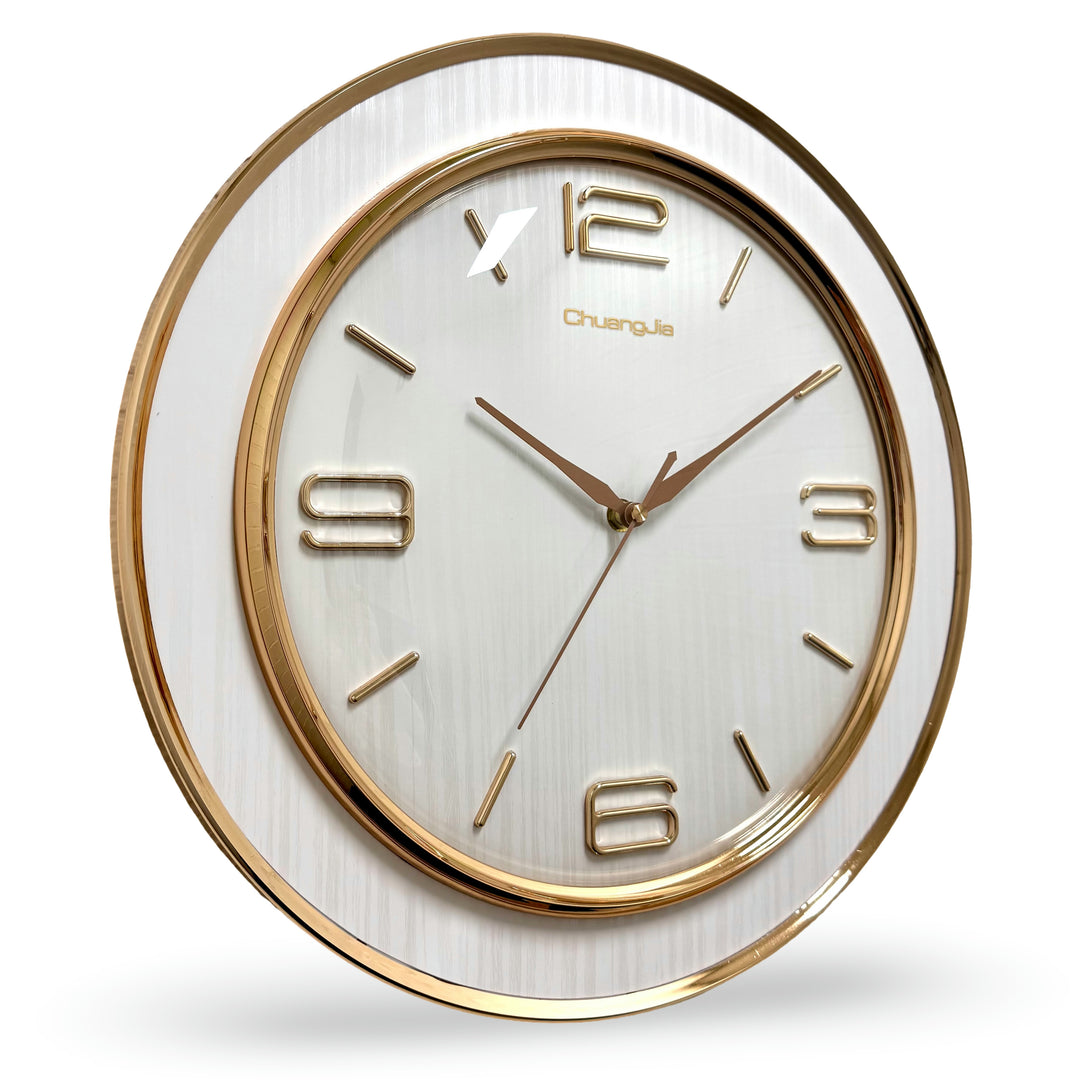 Victory Laney Modern Quarter Numbers Wall Clock White 39cm CCJ-6819WT 1