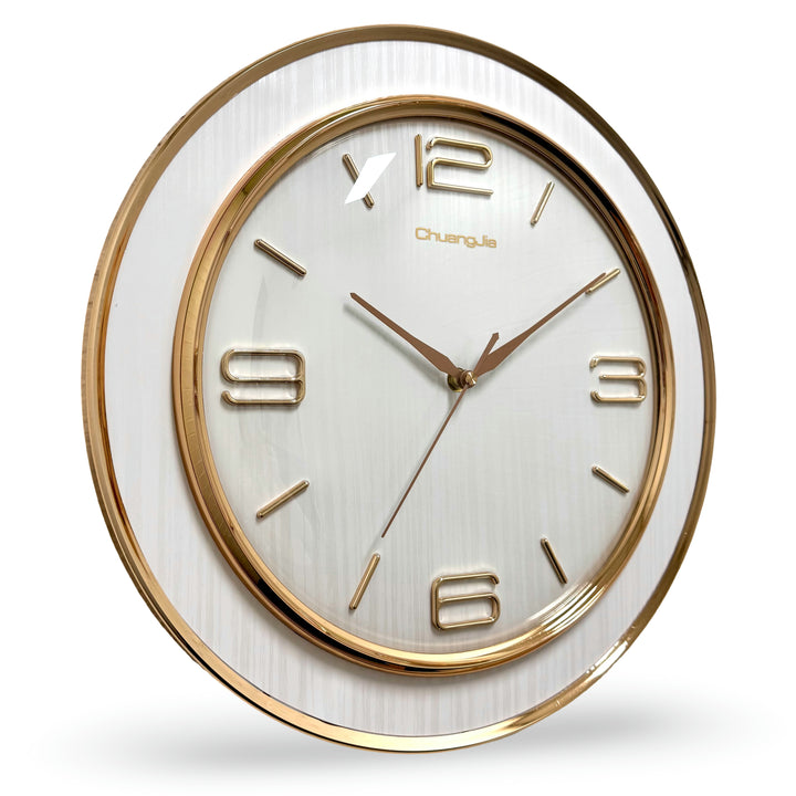 Victory Laney Modern Quarter Numbers Wall Clock White 39cm CCJ-6819WT 1