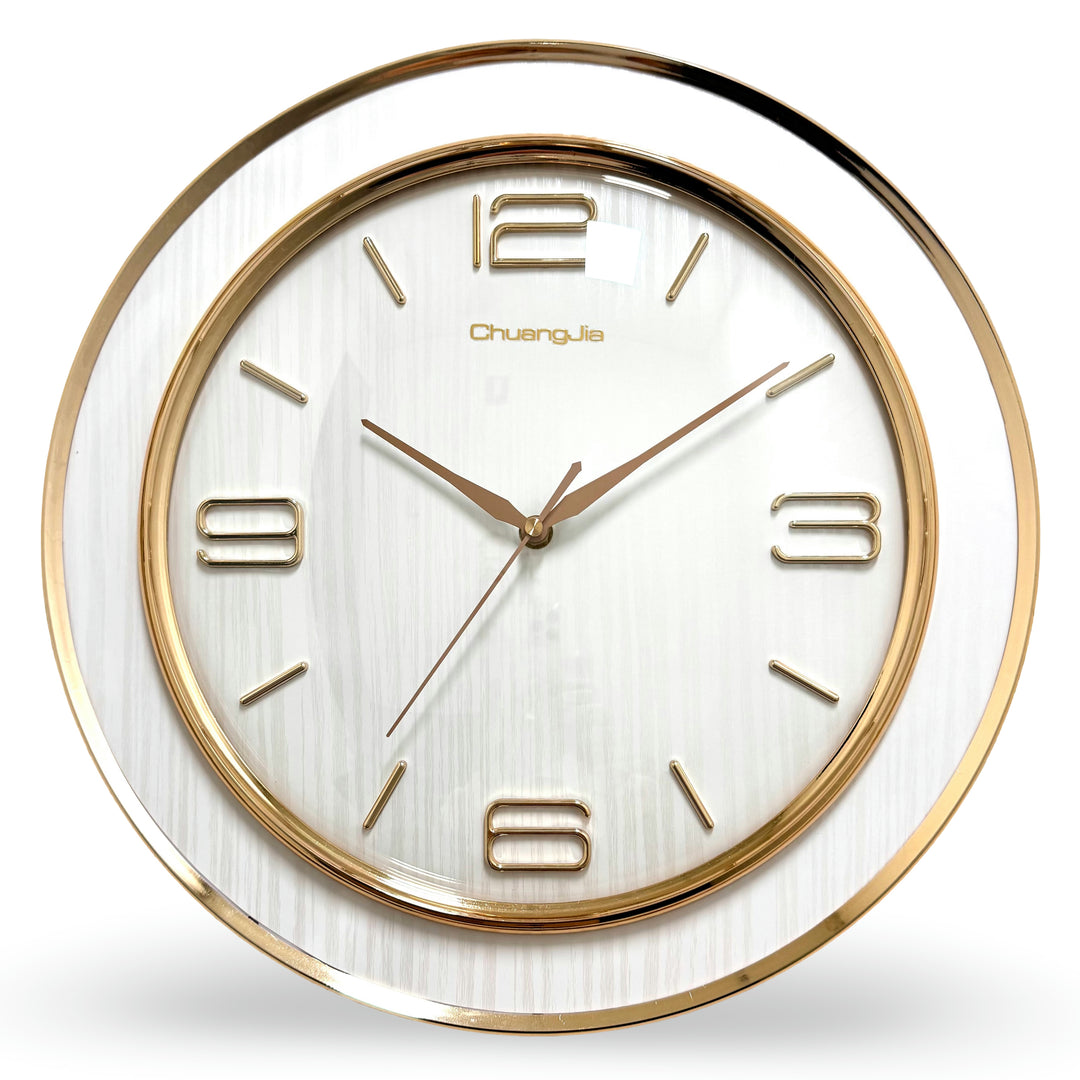Victory Laney Modern Quarter Numbers Wall Clock White 39cm CCJ-6819WT 2