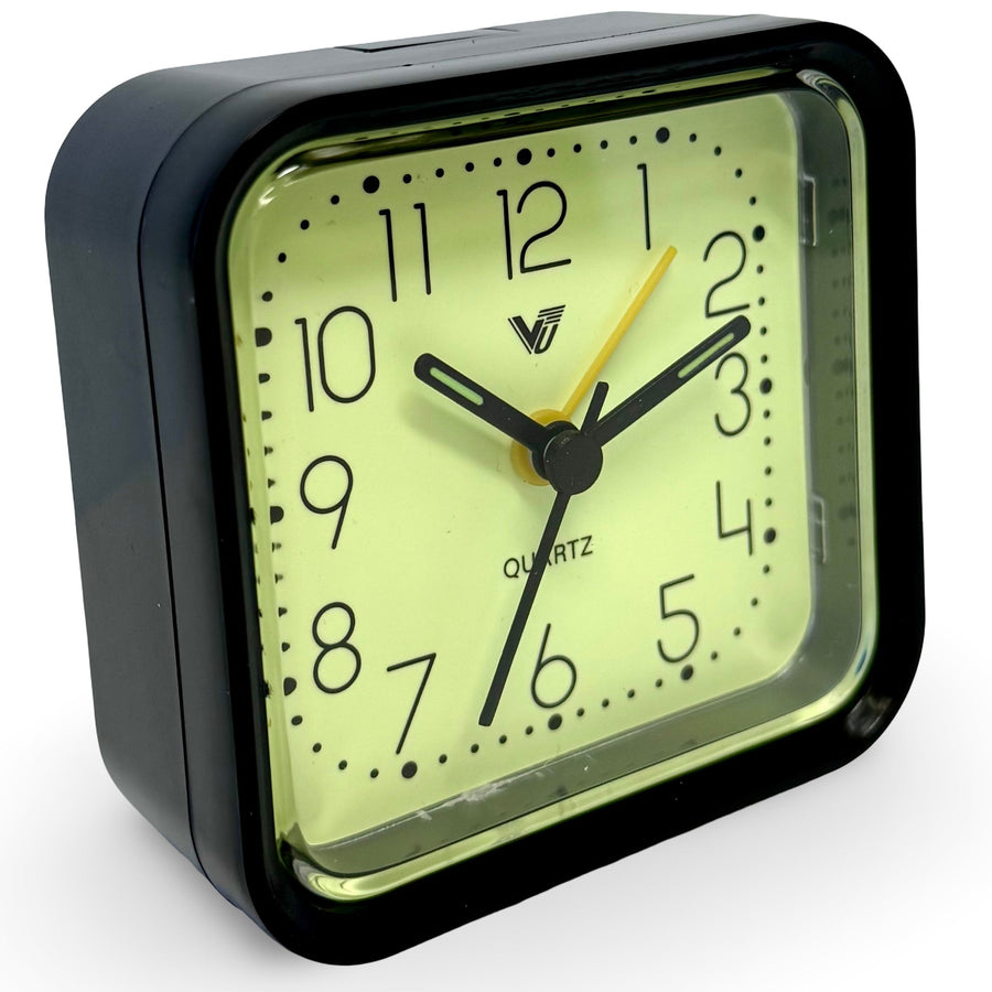 Victory Lester Luminous Cube Alarm Clock Black 9cm TCG-8680BK 1