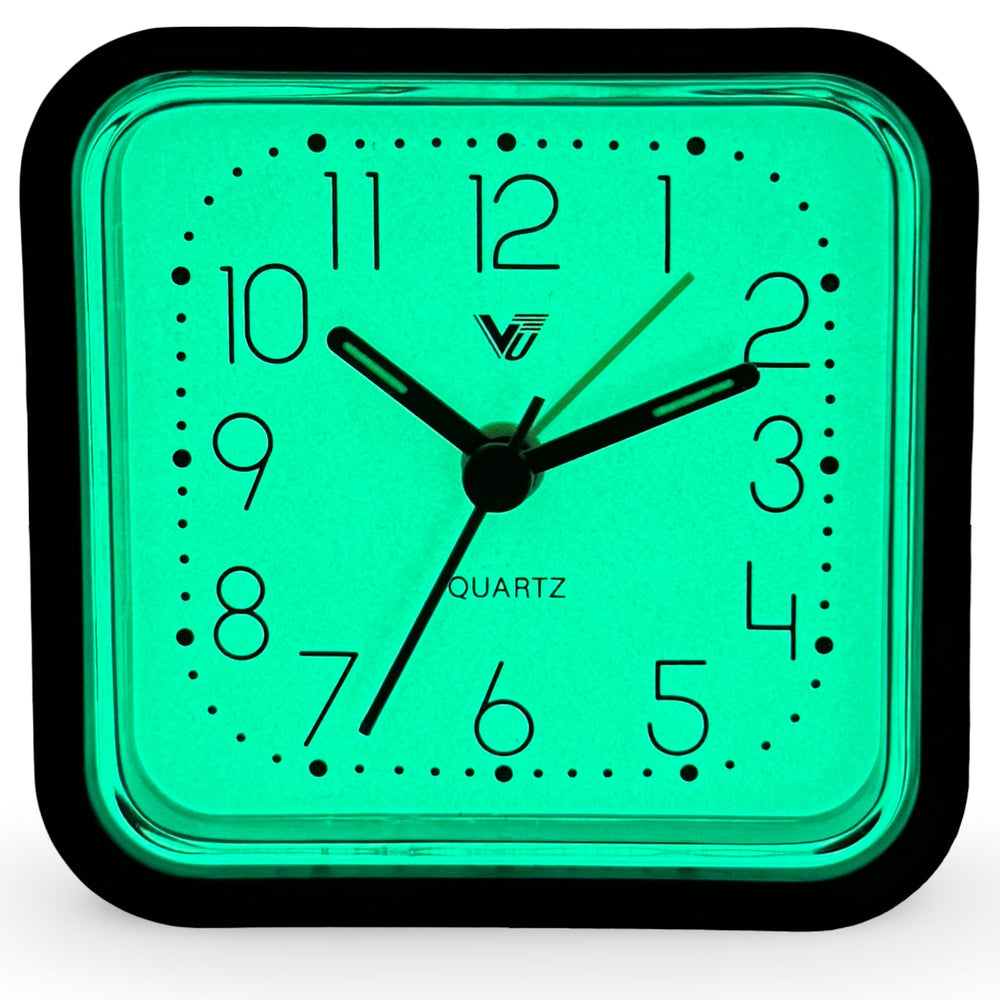 Victory Lester Luminous Cube Alarm Clock Black 9cm TCG-8680BK 2