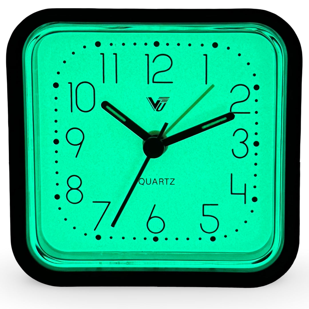 Victory Lester Luminous Cube Alarm Clock Black 9cm TCG-8680BK 2