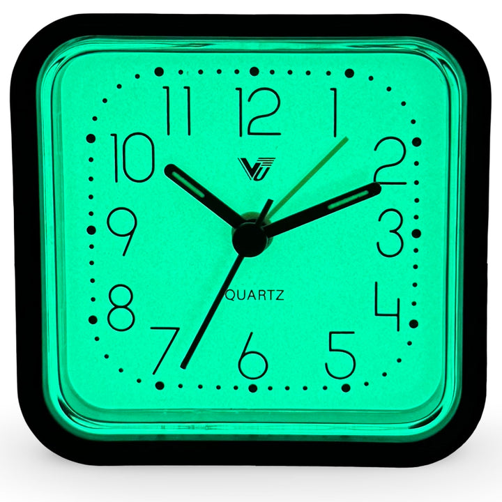 Victory Lester Luminous Cube Alarm Clock Black 9cm TCG-8680BK 2