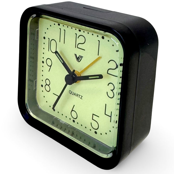 Victory Lester Luminous Cube Alarm Clock Black 9cm TCG-8680BK 4
