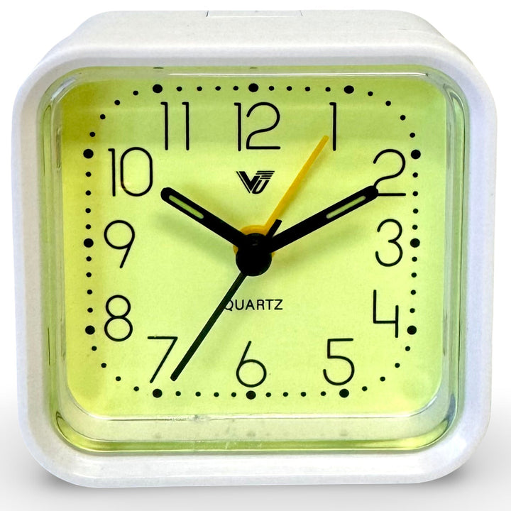 Victory Lester Luminous Cube Alarm Clock White 9cm TCG-8680WT 3