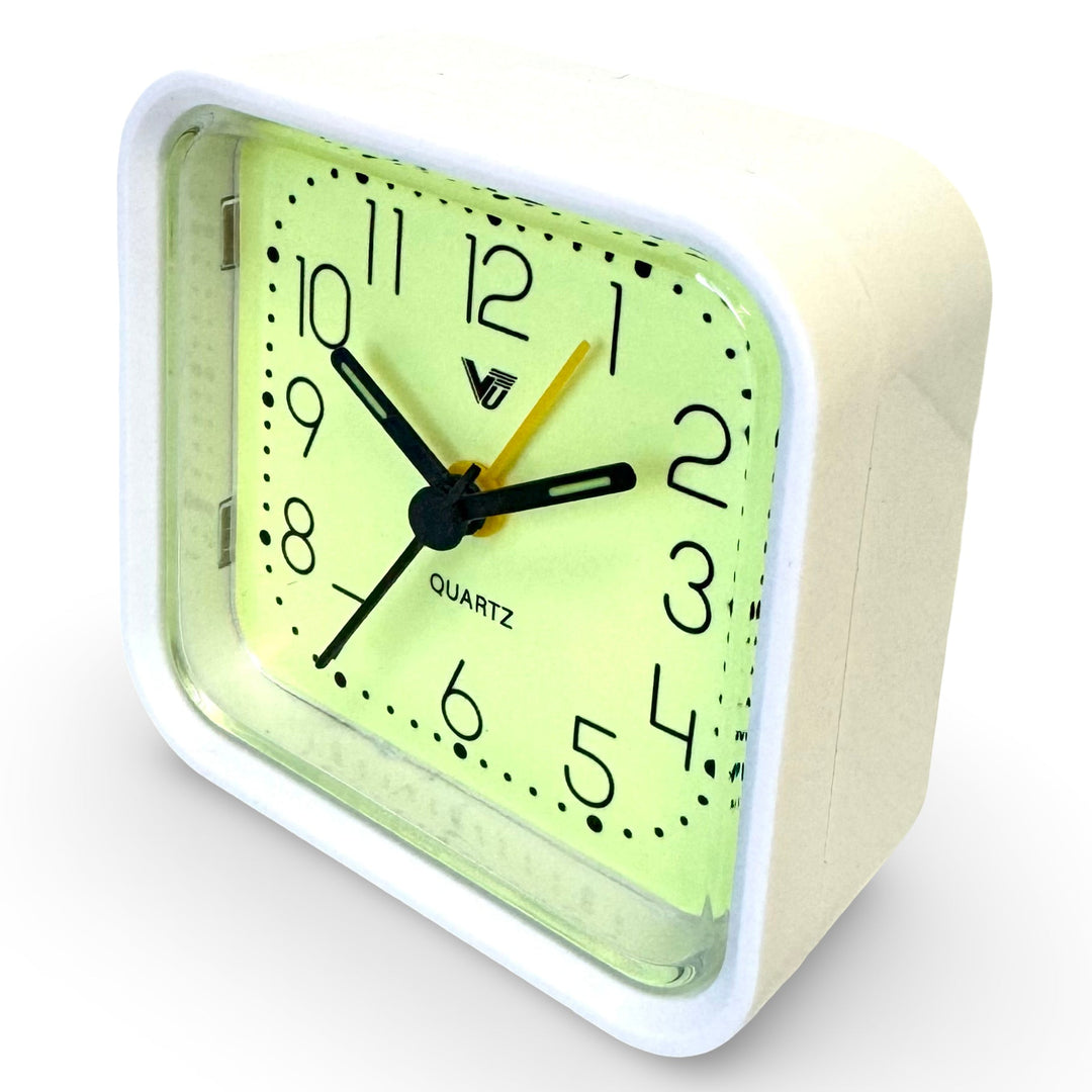 Victory Lester Luminous Cube Alarm Clock White 9cm TCG-8680WT 4
