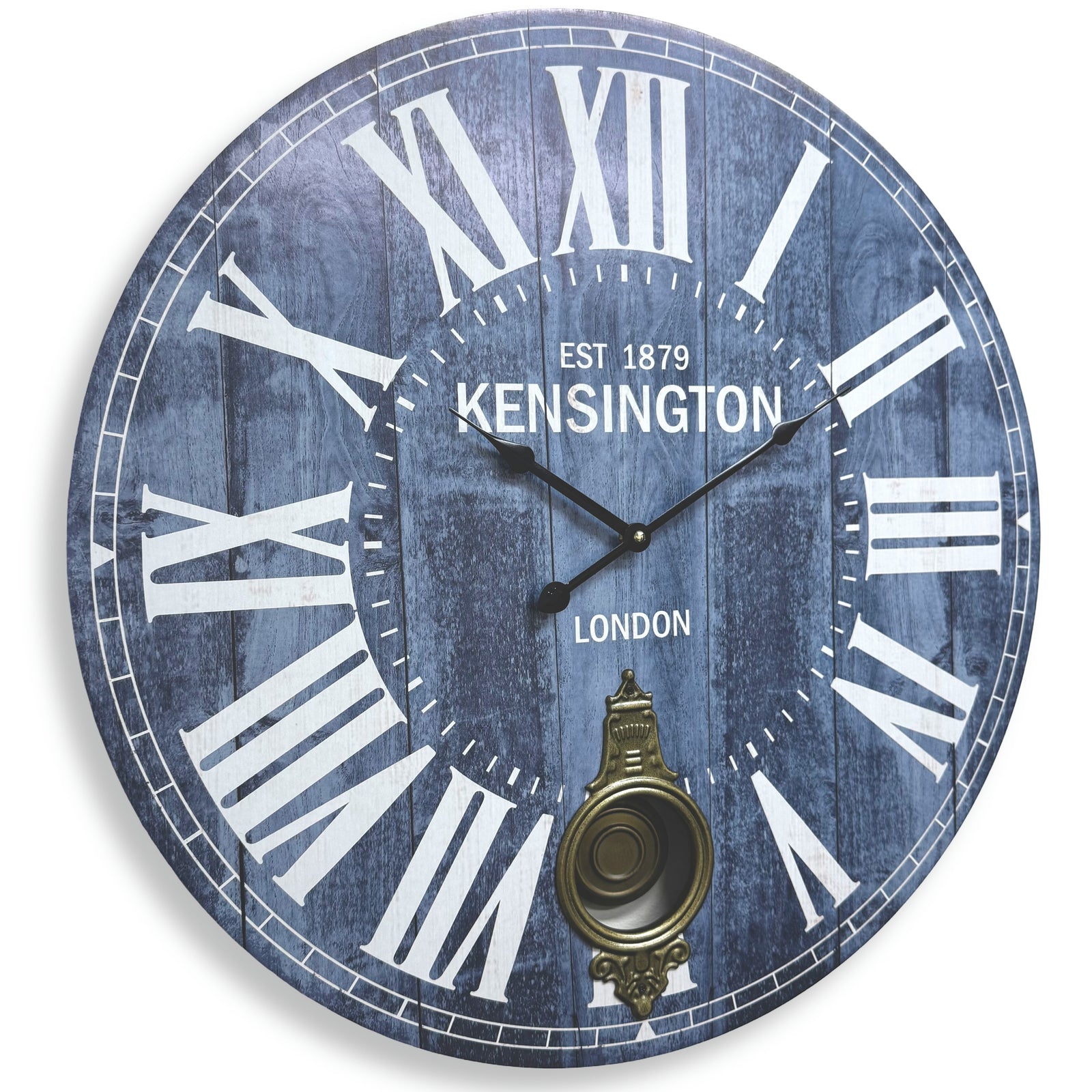 Victory Orson Vintage London Decorative Pendulum Wall Clock Blue 58cm CHH-146 1