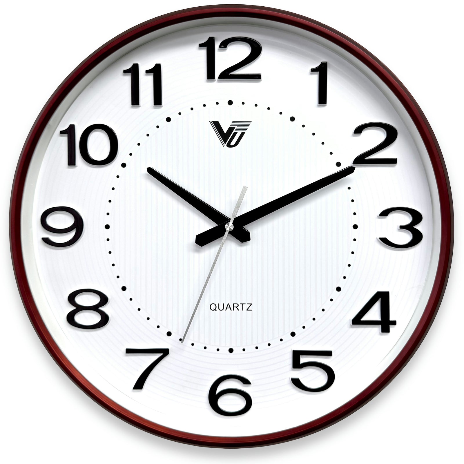 Victory Resty Pinstripe 3D Number Wall Clock Brown 39cm CBL-6844 1