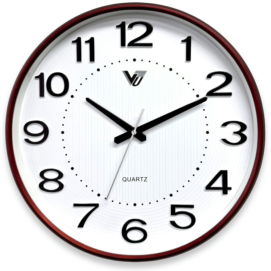 Victory Resty Pinstripe 3D Number Wall Clock Brown 39cm CBL-6844 1