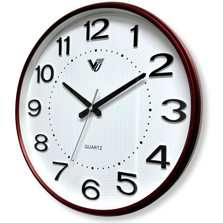 Victory Resty Pinstripe 3D Number Wall Clock Brown 39cm CBL-6844 2