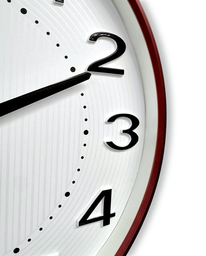 Victory Resty Pinstripe 3D Number Wall Clock Brown 39cm CBL-6844 4